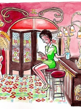 막심 드 파리 손그림 일러스트