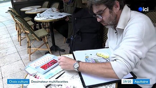 France 3의 세바스티앙 리유 취재